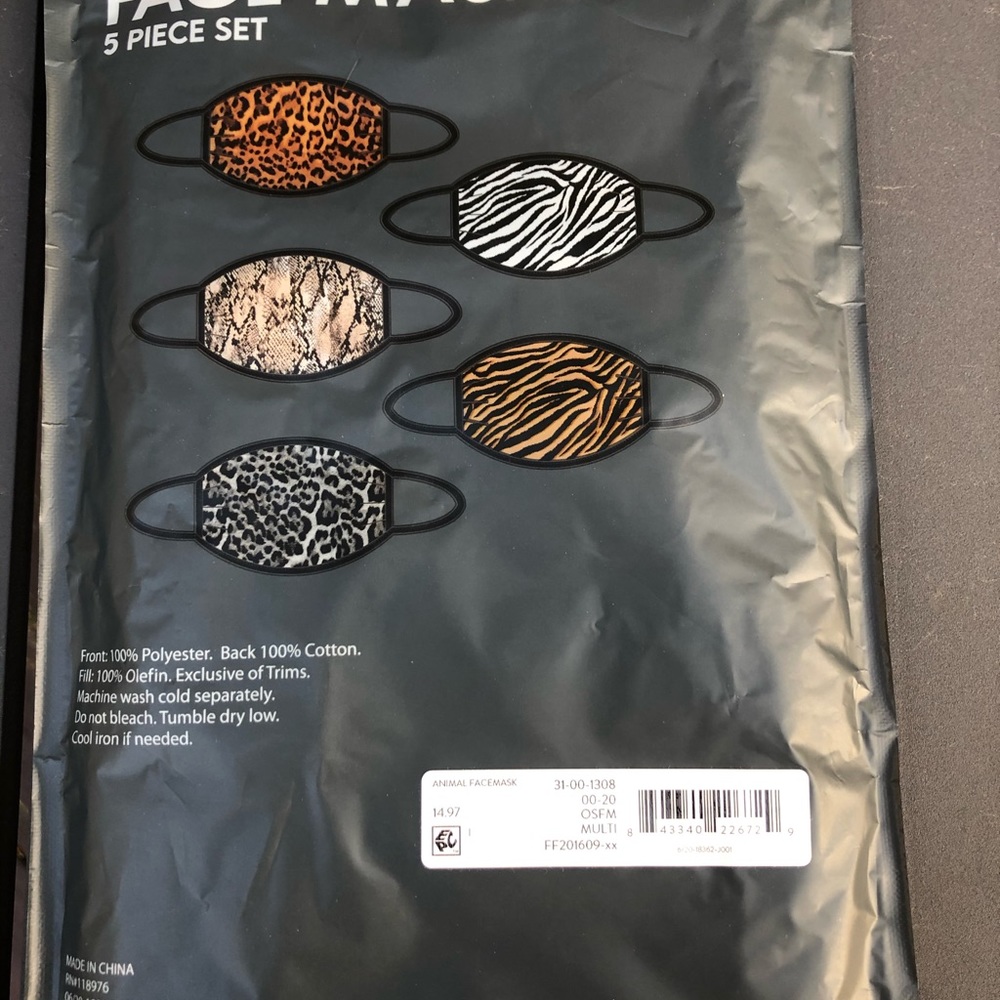 5- Fashion Face Masks one size